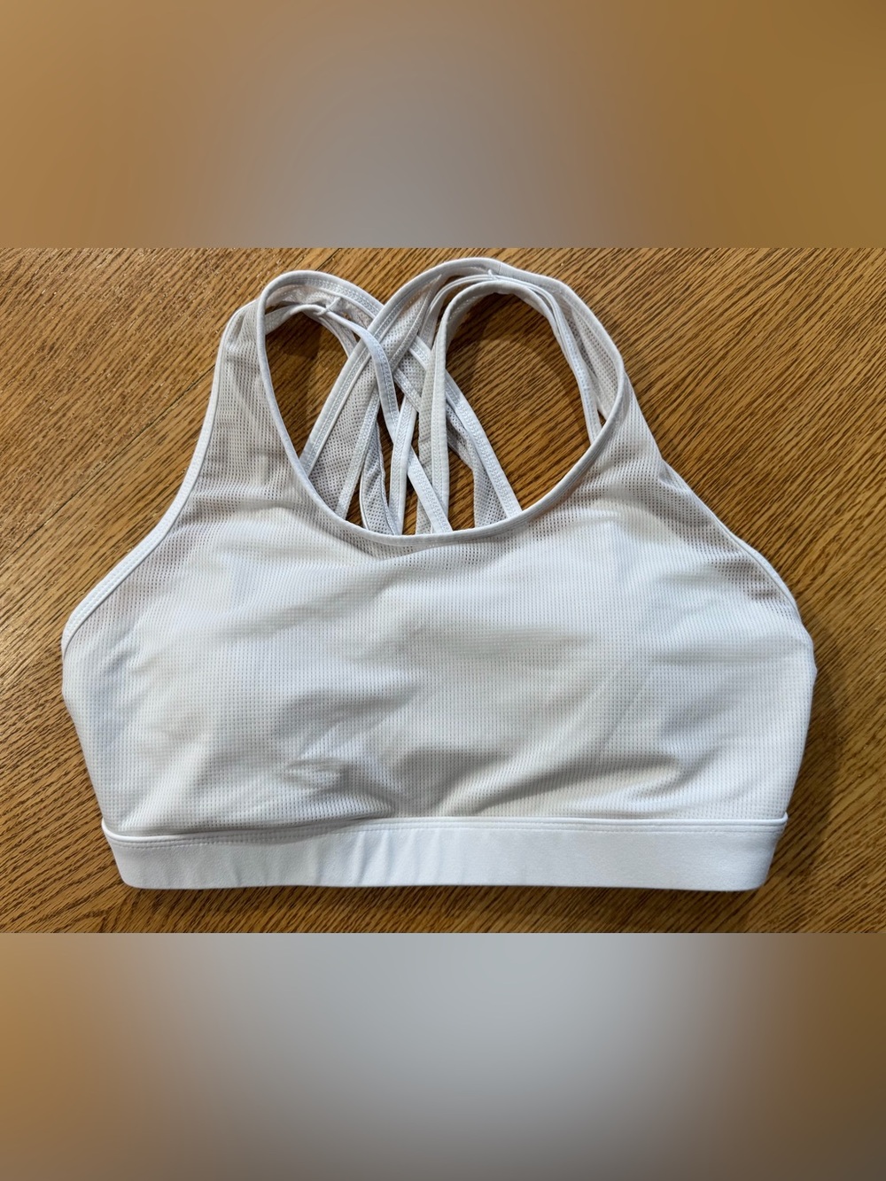 Fabletics White Crossback Sports Bra